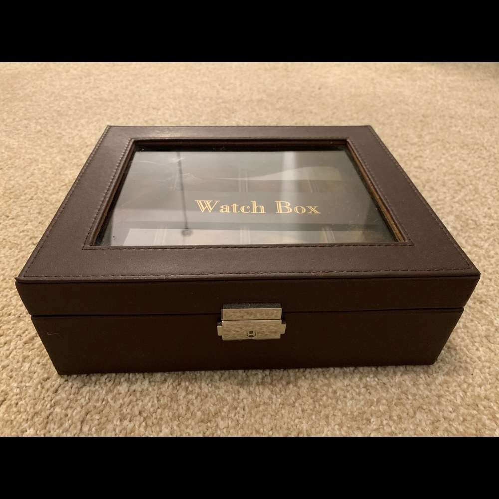 *Brand NEW* 8 Slot Faux Leather Watch Box